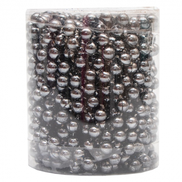 Бусы для елки Девилон 250522 6мм 6 м серый