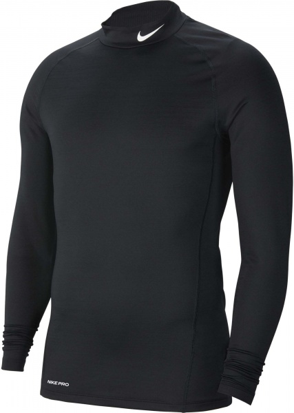Футболка Nike M NP WARM TOP LS MOCK CU4970-010 р.XL чорний