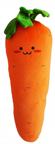 Подушка-игрушка Морковка 24x70 см оранжевый Анна 