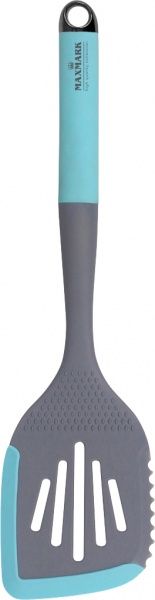 Лопатка кухонная пластиковая из силиконом голубой/серый MK-WF-KU33 Maxmark