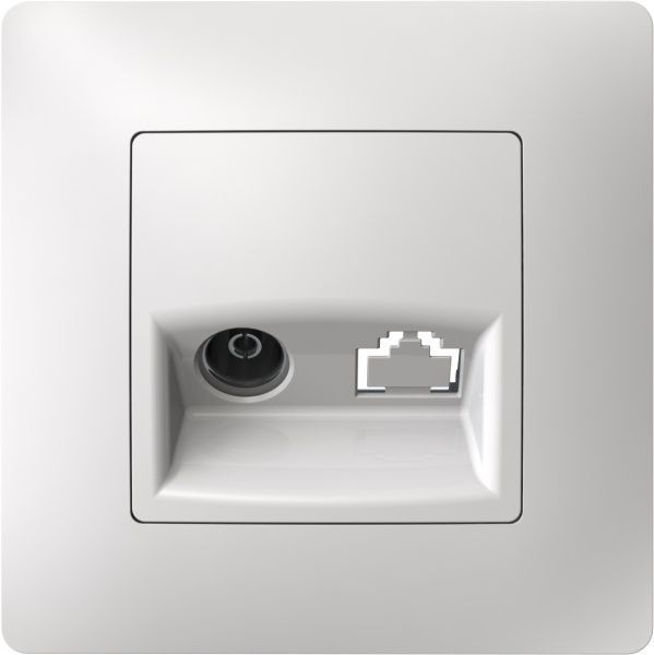 Розетка TV кінцева Plank Electrotechnic Classic/Nordic білий PLK0811031