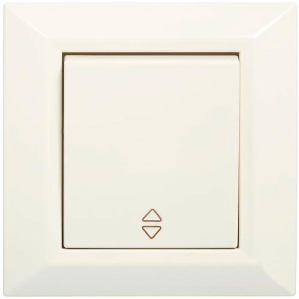 Выключатель проходной одноклавишный UP! (Underprice) Vesta без подсветки 10 А 220В кремовый