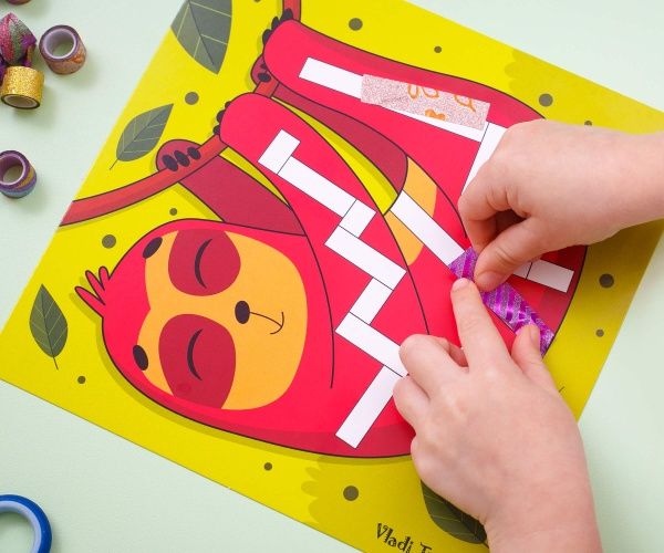 Набор для творчества Vladi Toys Sticky strips Лама VT4433-04