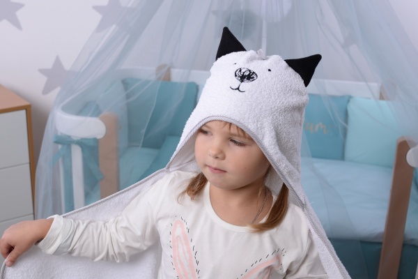 Пеленка после купания Baby Veres Cat 80x120 см белый 190.05 