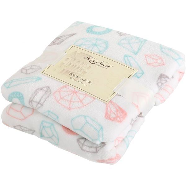 Плед Flannel Diamonds 127x152 см світло-бежевий La Nuit 