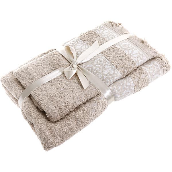 Набір рушників La Nuit Alia бежеві 2 шт