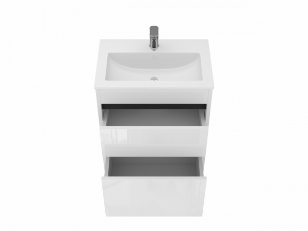 Тумба напольная ЮВЕНТА Detmold - 50 белый с умывальником 