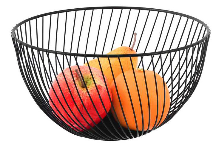 Корзинка для фруктов Flamberg Premium Sprinkle 24x14 см черный металл