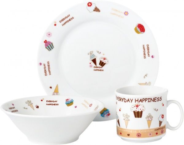 Набор детской посуды Sweet Happiness 3 предмета (D150405) Limited Edition