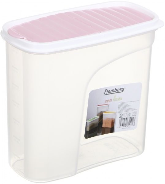 Контейнер с крышкой Sand 1,8 л розовый G-287 Flamberg Smart Kitchen