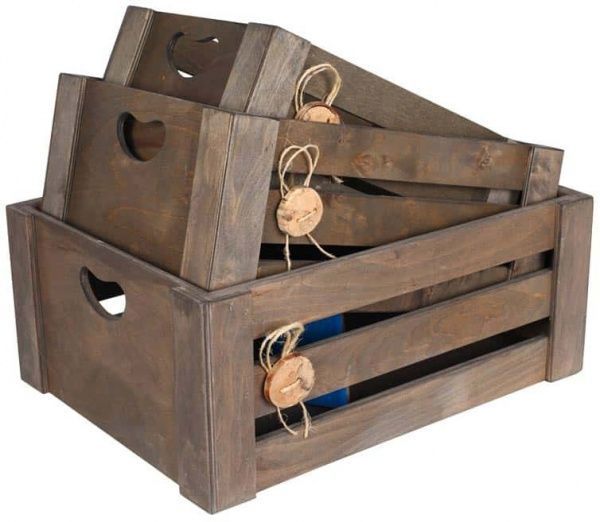 Коробка декоративна Пуговка 40х15х30 см, коричнева