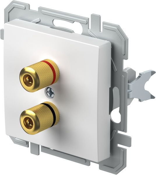 Розетка акустическая TEM Logiq AUDIO 2x4мм белый KQ23PWXO-U