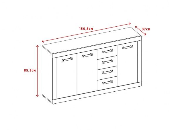 Комод Tailor Indy 870 матера/олд стайл светлый 