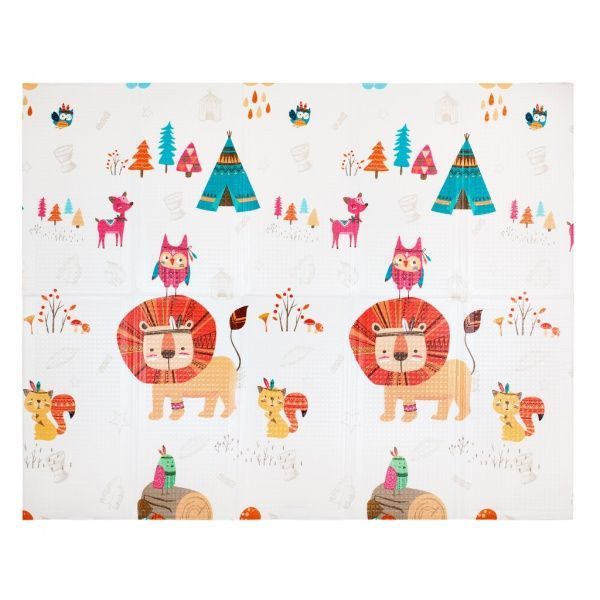 Развивающий коврик Ланор складной беби мат (197x155x1 см) Звери