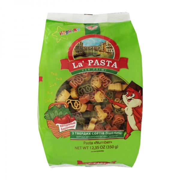 Макарони La Pasta Цифри 350г 