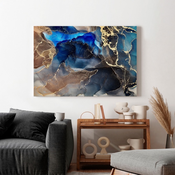 Картина на холсте Голубые флюиды 110x80 см WS Holst 14082213,6 