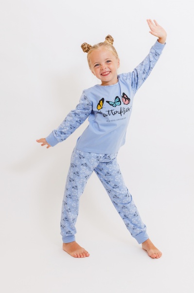 Пижама для девочек KOSTA р.98–104 голубой 2383-7 