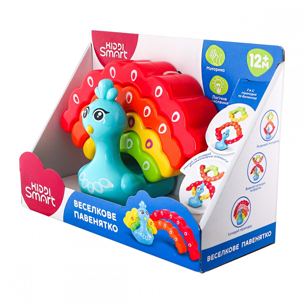 Іграшка розвивальна Kiddi Smart Веселкове павенятко 4508-KS