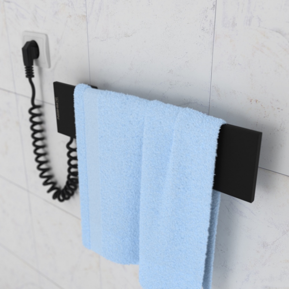 Полотенцесушитель электрический Rhein Legacy 400х100 Е PE/MAT RAL9005 24W