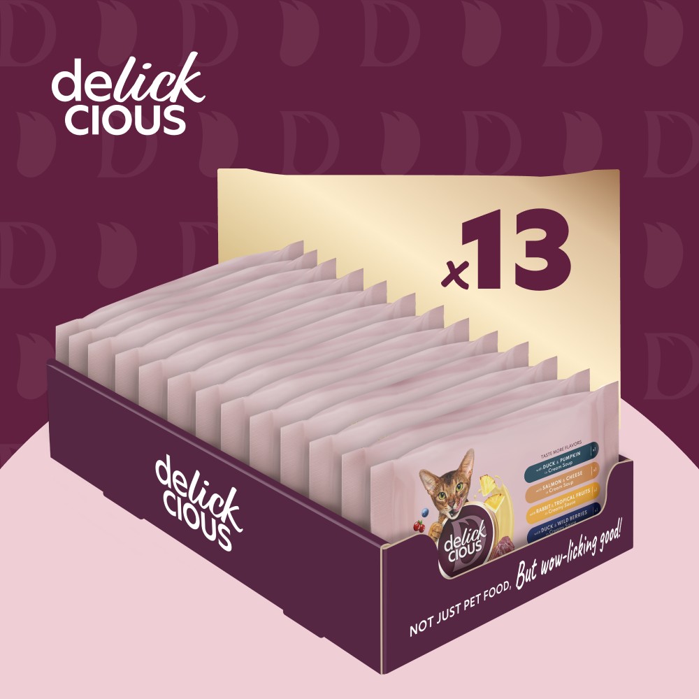 Корм вологий для котів смужки з качкою та гарбузом в крем супі 340 г