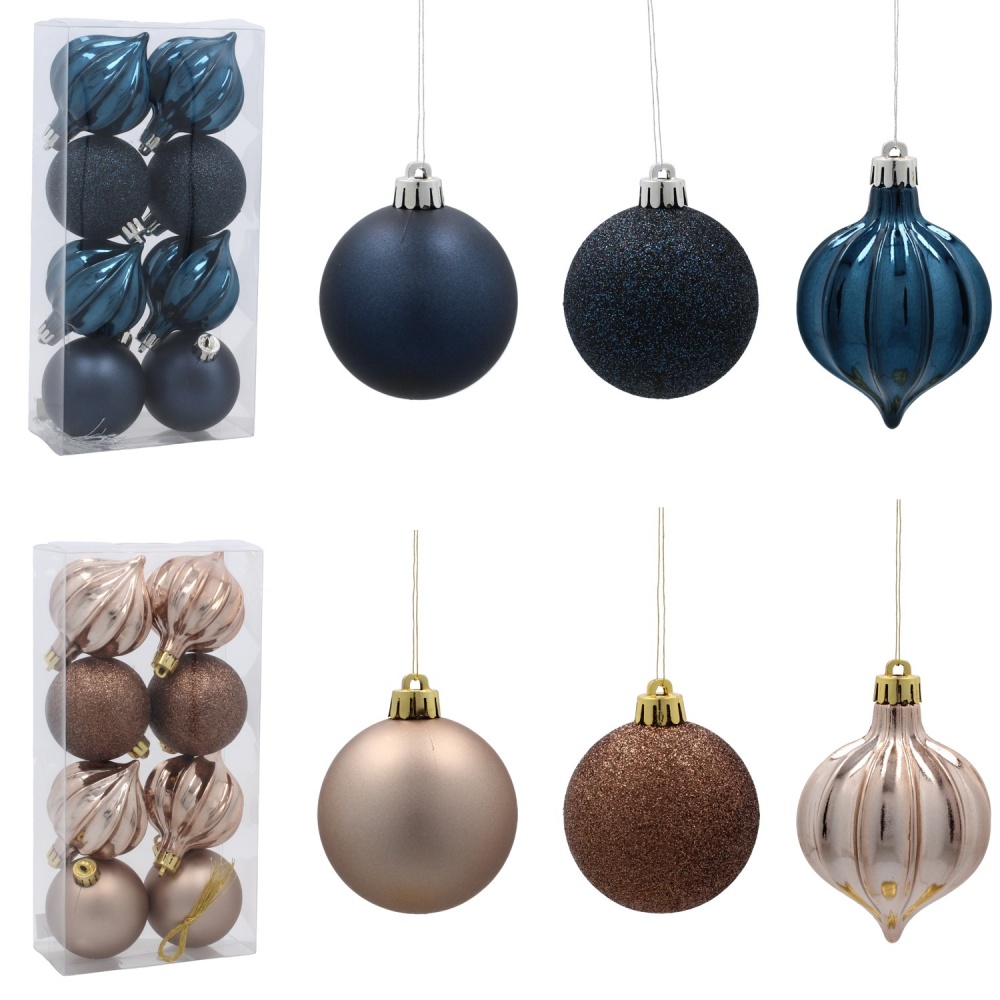 Набір ялинкових куль Тайм Еко GIF3979 d 60 мм 6 см 8 шт./уп.