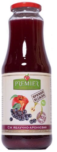 Сок Premier яблочно–арониевый прямой отжим 0,3л 