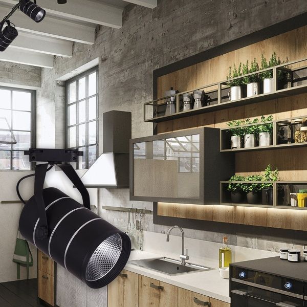 Трековий прожектор LightMaster LLT 201 LED COB 10 Вт 2700 К чорний 