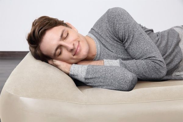 Матрас надувной Bestway Twin со встроенным электронасосом 191х97 см бежевый