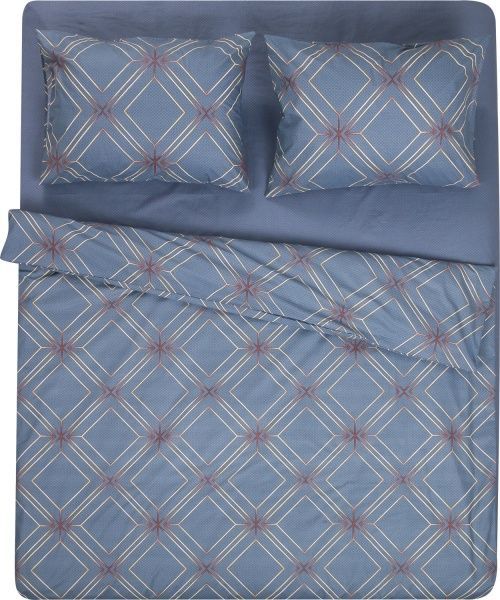 Комплект постельного белья Геометрия 2,0 голубой La Nuit 