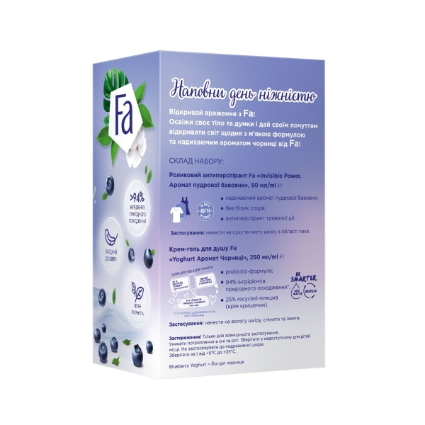 Набір подарунковий для жінок Fa Blueberry Yoghurt