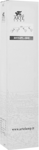 Спот Arte Lamp Ciclone 4x40 Вт E14 білий A9154PL-4WH 
