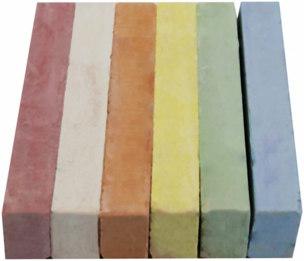 Крейда квадратна 6 кольорів КОЛОРИТ Тон