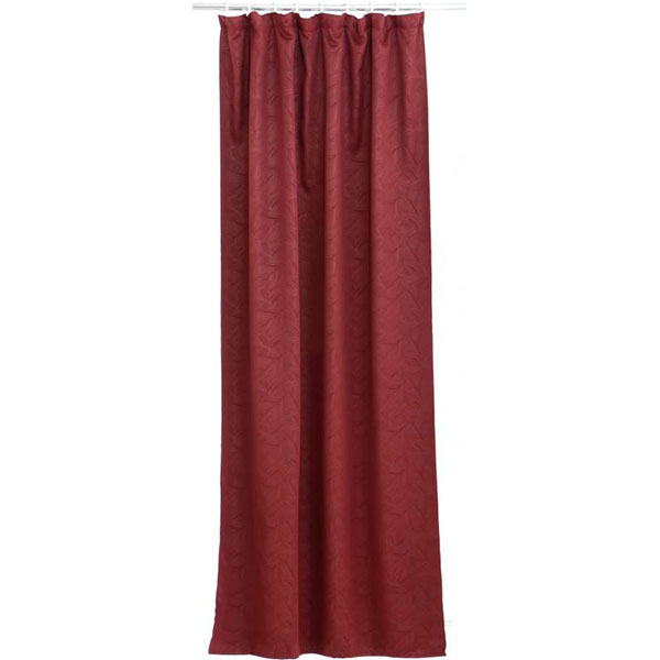 Штора-блэкаут Underprice Embossed Palm бордо 150x275 см