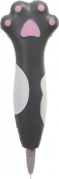 Ручка гелева М'яка лапка чорна 