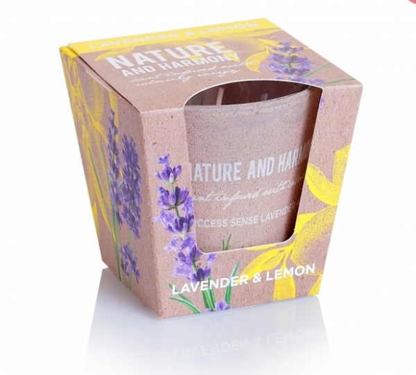 Свеча ароматическая Bartek Candles Лаванда и лимон (115 г) 