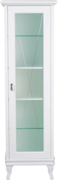 Пенал напольный Aqua Rodos Беатриче New белый патина хром