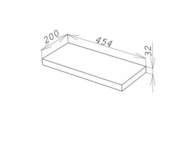 Полка DC 454x32x200 мм дуб тахо 
