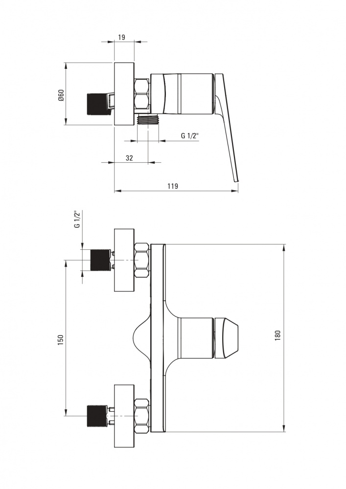 Смеситель для душа Deante Ivo BLI 040M