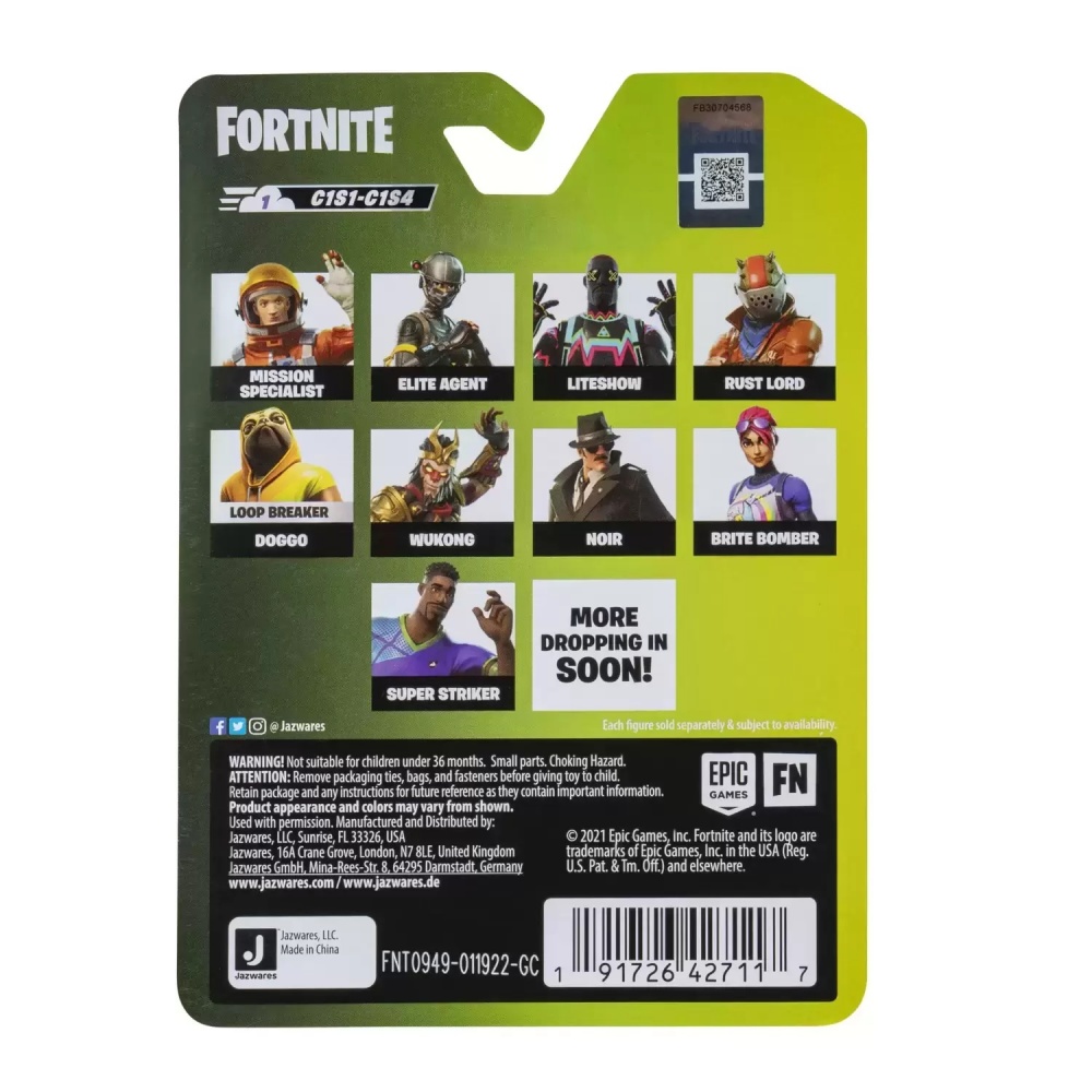 Фигурка коллекционная Fortnite Micro Legendary Skull Trooper - Green 6 см FNT0949