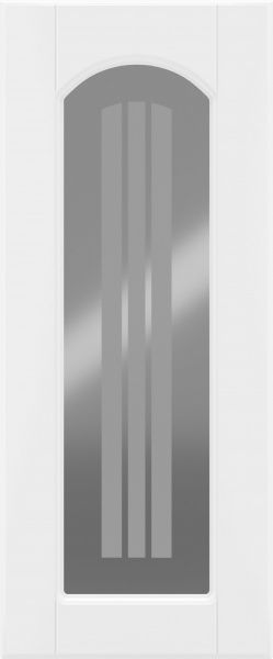 Фасад для кухні Грейд-Плюс Прованс білий гладкий №383 713x296 ВТ правий