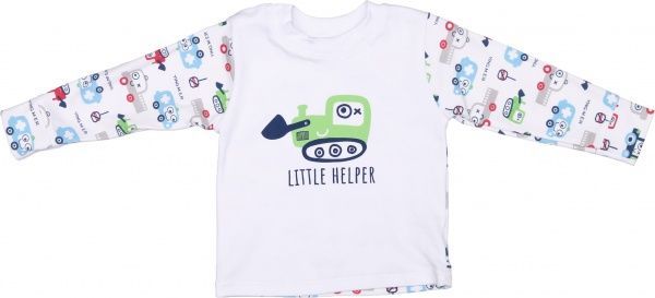 Пижама для мальчиков Фламинго р.80 белый 