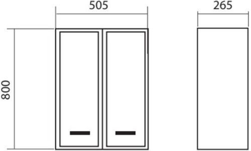 Шкафчик подвесной Aqua Rodos Декор 50