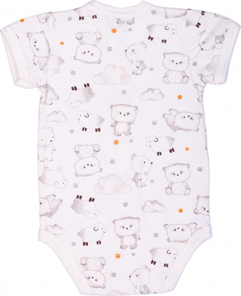 Боди унисекс Татошка 1401285 панды р.80 белый с рисунком 