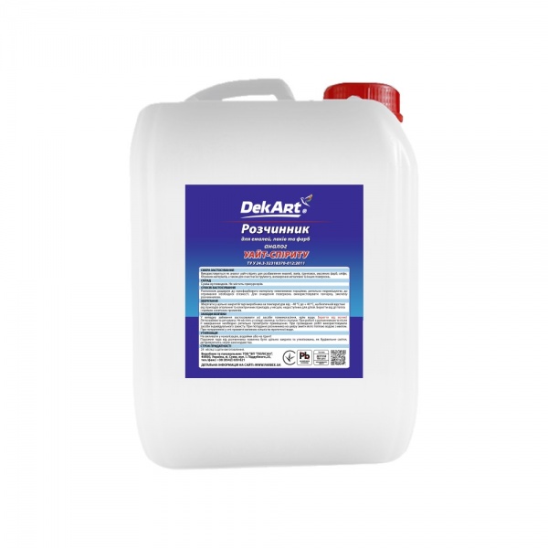 Растворитель для эмалей, лаков и красок DekArt 5 л 3,5 кг