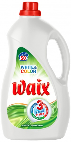 Гель для машинной и ручной стирки WAIX Whites&Colors 3 л 