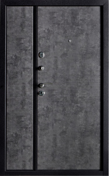 Дверь входная Двері БЦ Драгобрат мрамор черный муар 1200x2050 мм правая