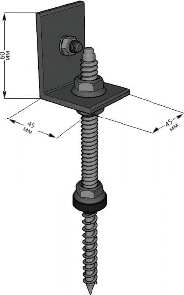 Кронштейн 2 шт. Kripter met для крепления к металлочерепице в сборе