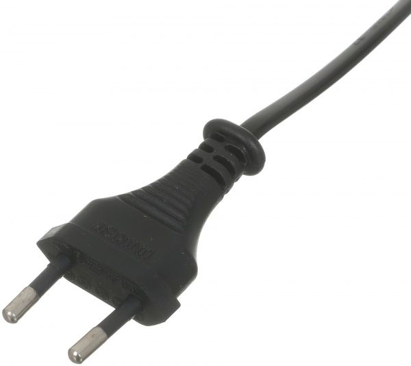 Выключатель кнопочный одноклавишный с проводом 2x0,75, 1,5 м без подсветки 220В черный 5-0319У