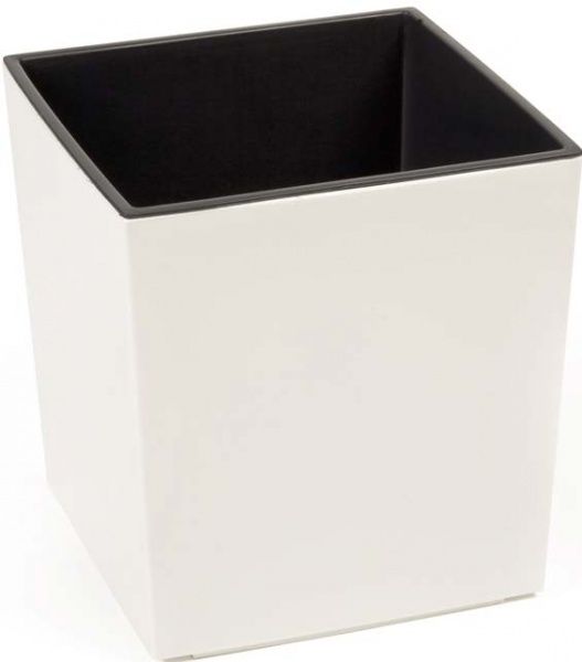 Горшок Lamela Юка 400 квадратный кремовый 