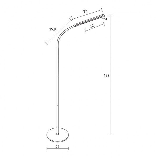 Торшер Eurolamp LED dimmable 7 Вт белый 